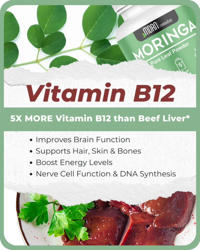 Pure Moringa Vitamins B12 content