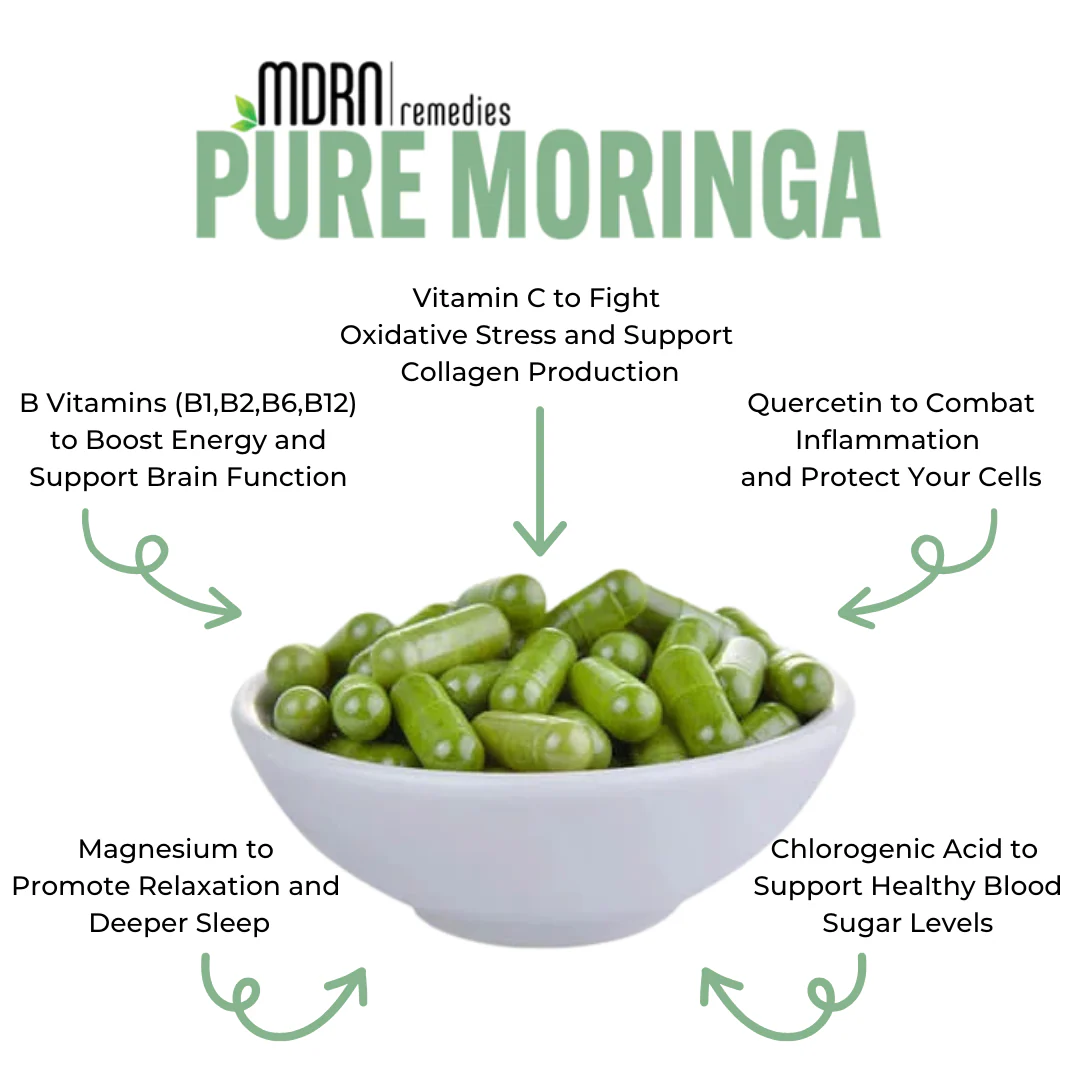 Pure moringa ingredients